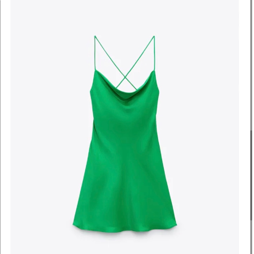 ZARA Short Satin Dress